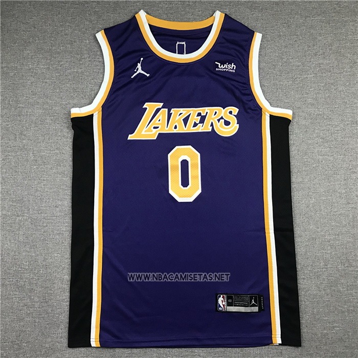 Camiseta Los Angeles Lakers Russell Westbrook NO 0 Statement 2021-22 Violeta